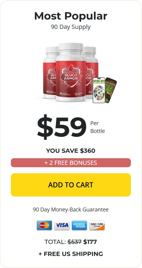 Gluco armor 3 bottle price